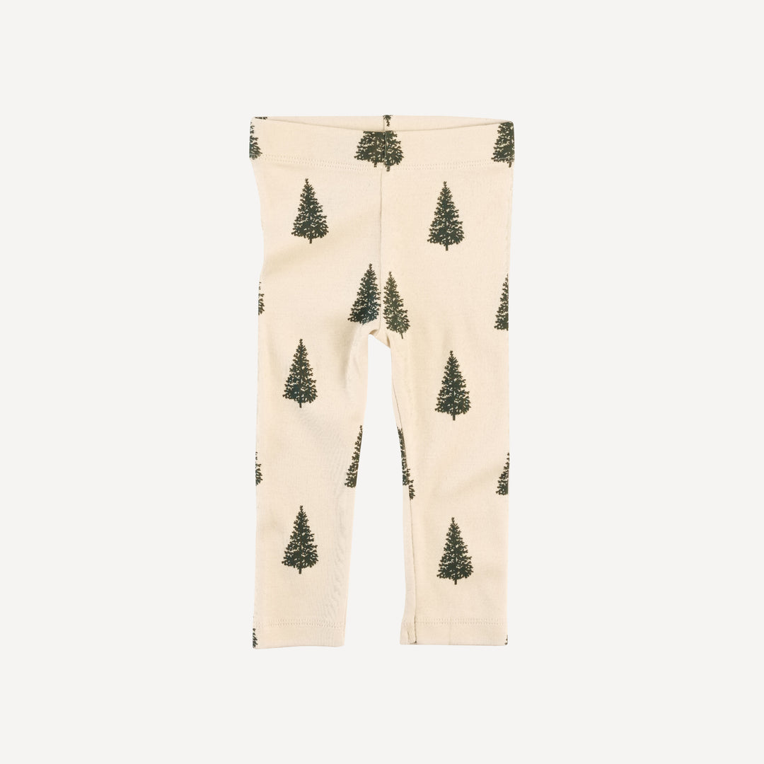 classic skinny legging | forest pine | organic cotton flat rib