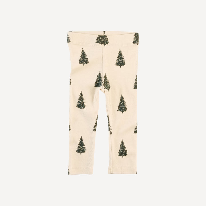 classic skinny legging | forest pine | organic cotton flat rib