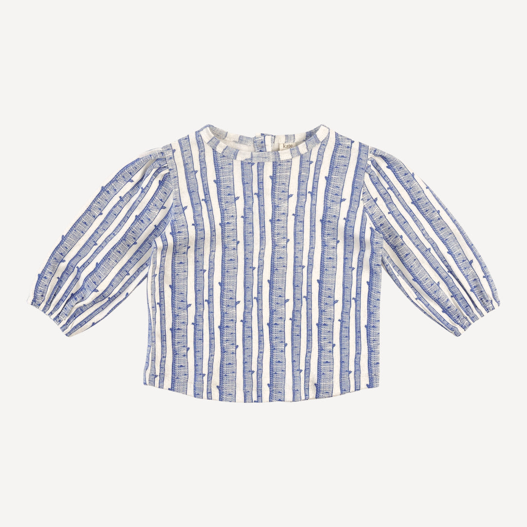 puff sleeve fitted tee | monaco birch | organic cotton flat rib