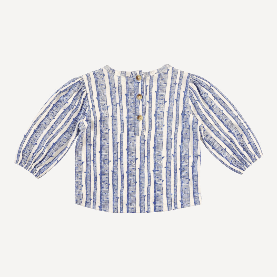 puff sleeve fitted tee | monaco birch | organic cotton flat rib