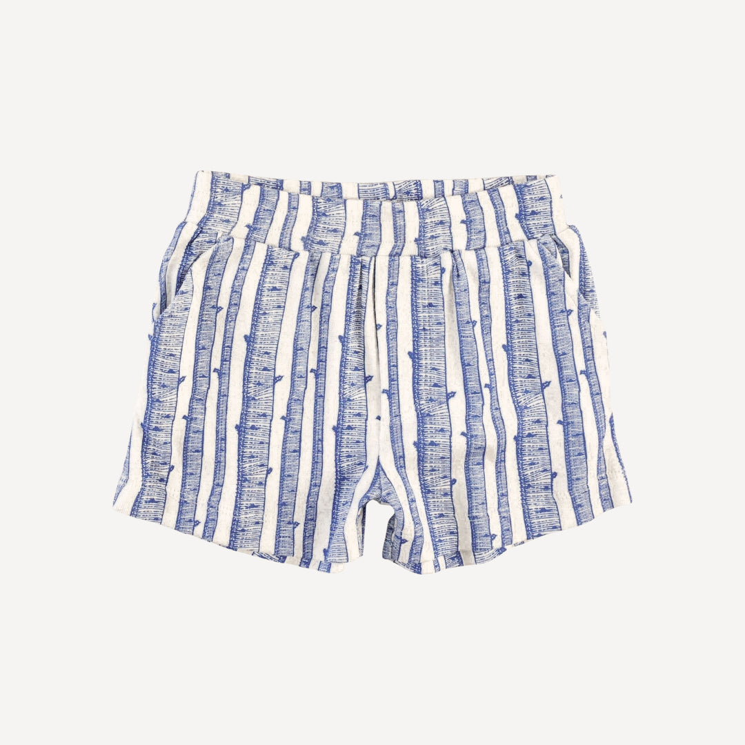 short sleeve football tee + relaxed short set | monaco birch | organic cotton flat rib