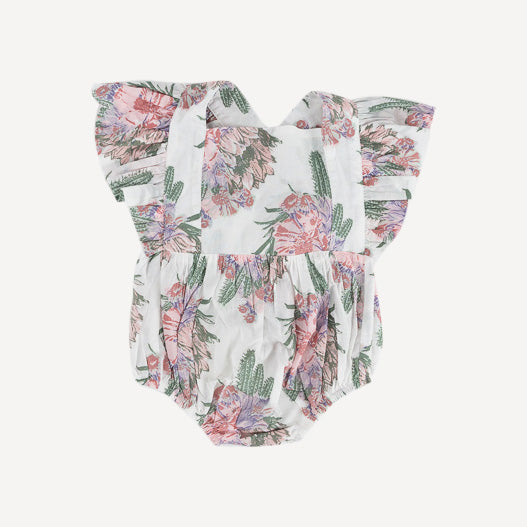 ruffle strap bubble | cactus flower | organic cotton jersey