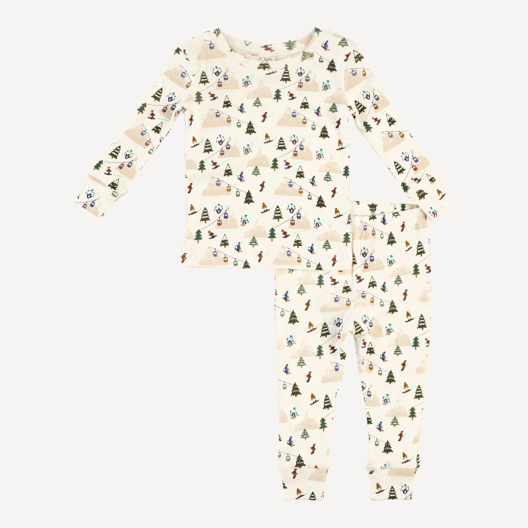 long sleeve crew neck pj set | ski village | bamboo