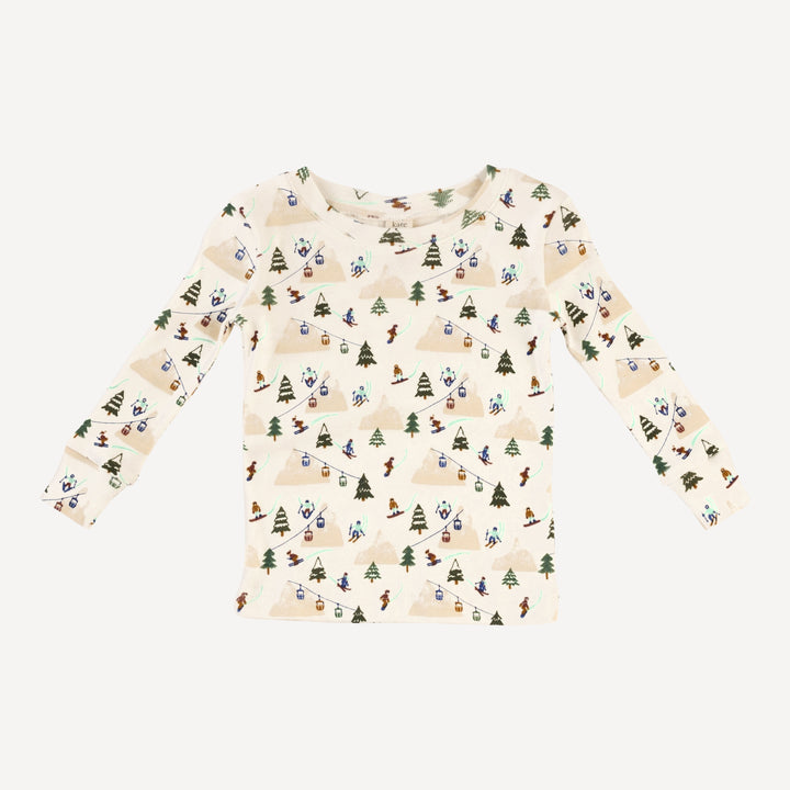 long sleeve crew neck pj set | ski village | bamboo