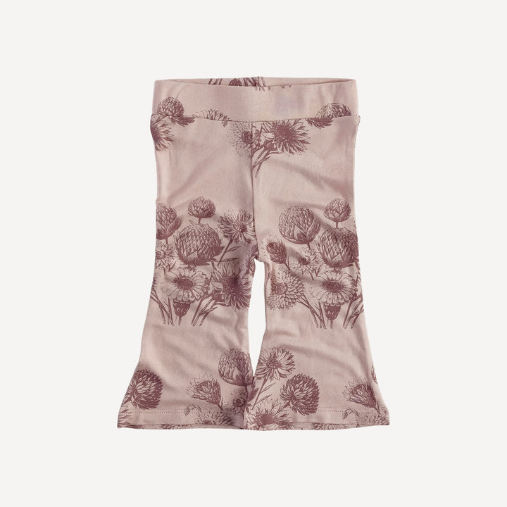 flare leg pant | burlwood dahlia | organic cotton jersey