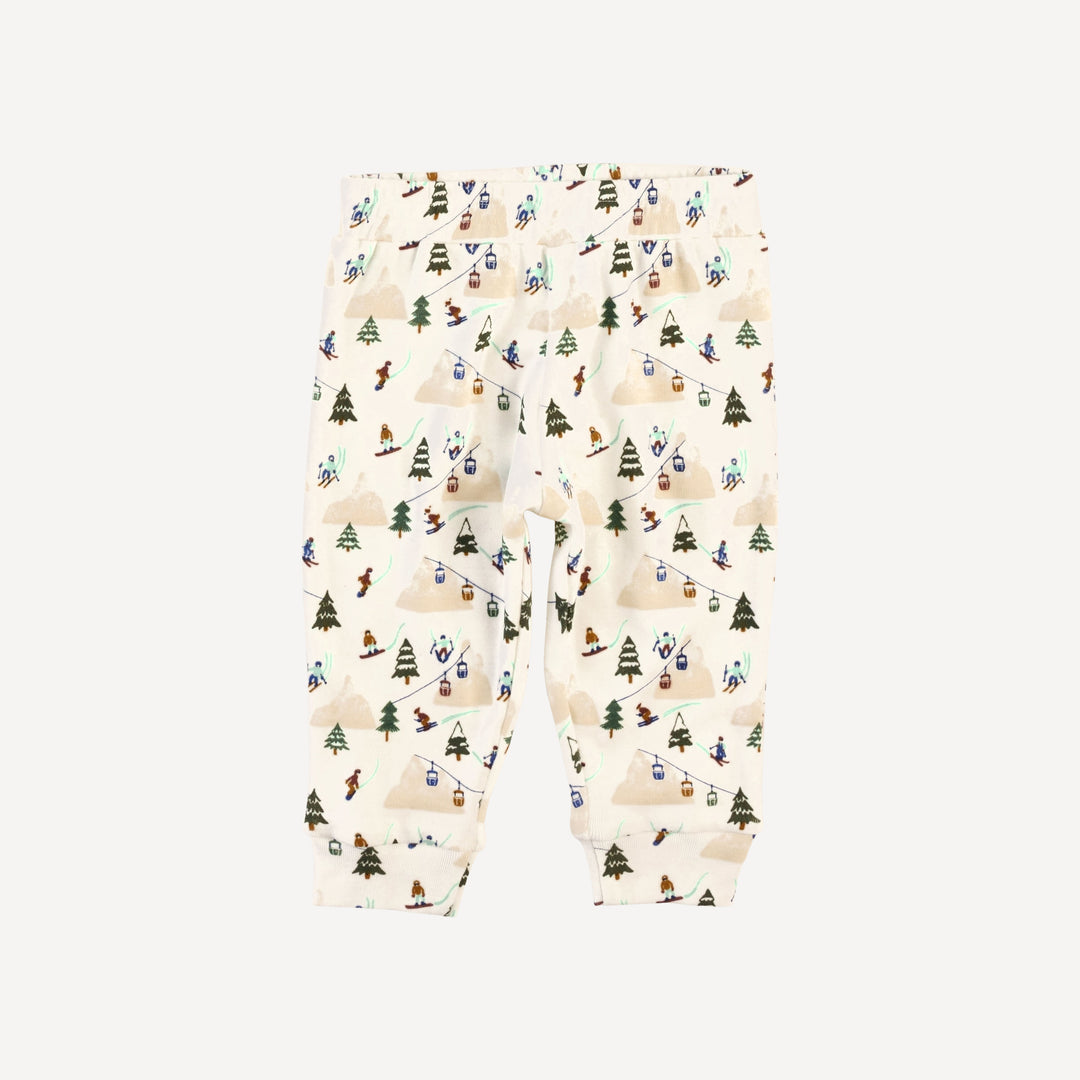 long sleeve hooded cuffed jogger set | ski village | bamboo