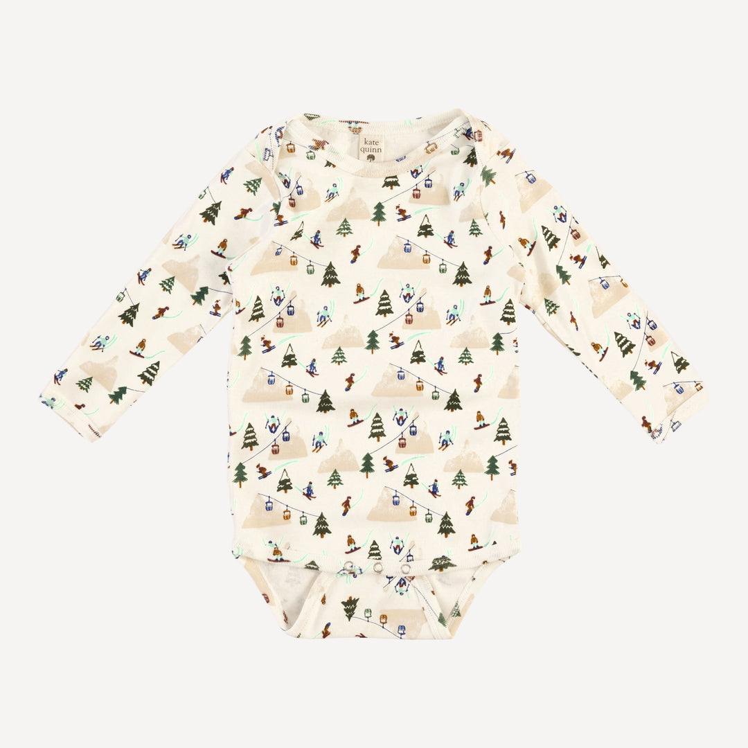 long sleeve lap neck bodysuit | ski village | bamboo