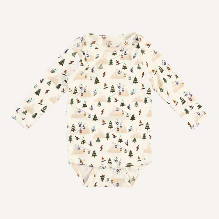long sleeve lap neck bodysuit | ski village | bamboo