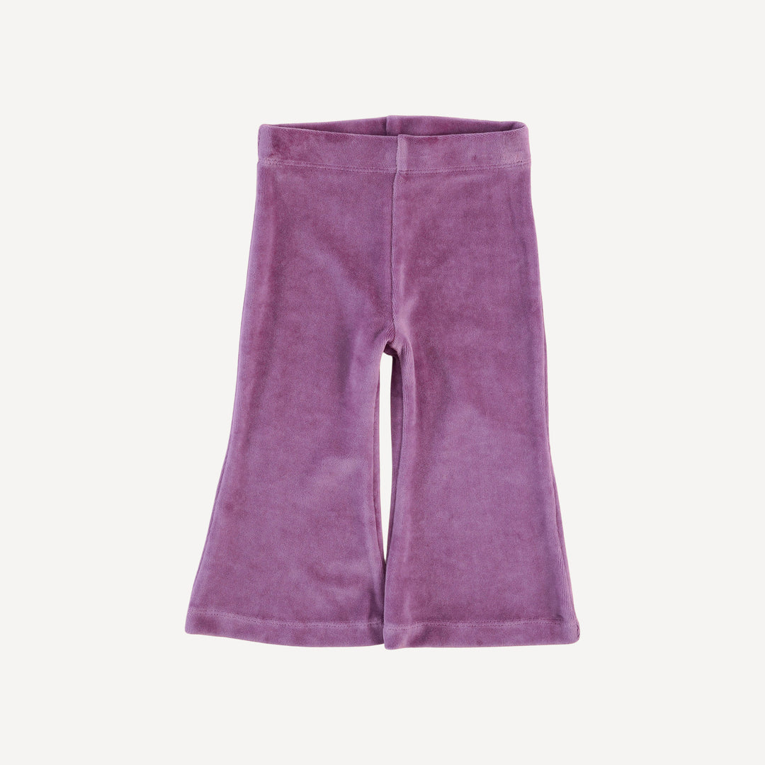 long sleeve peter pan button top + flare pant set | sugar plum fairy | organic cotton flat rib