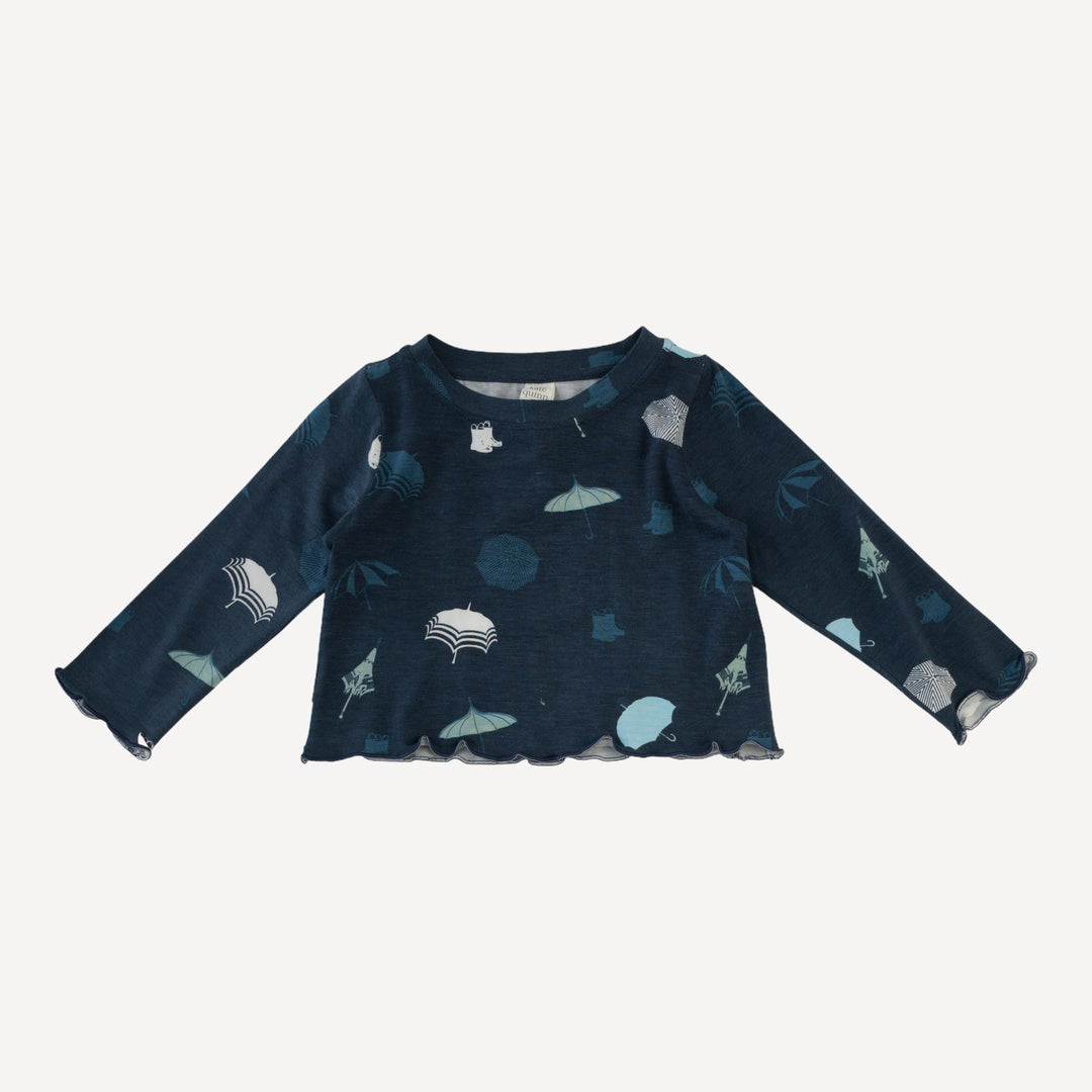 long sleeve jade set | blue umbrellas | bamboo
