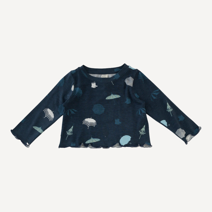 long sleeve jade set | blue umbrellas | bamboo