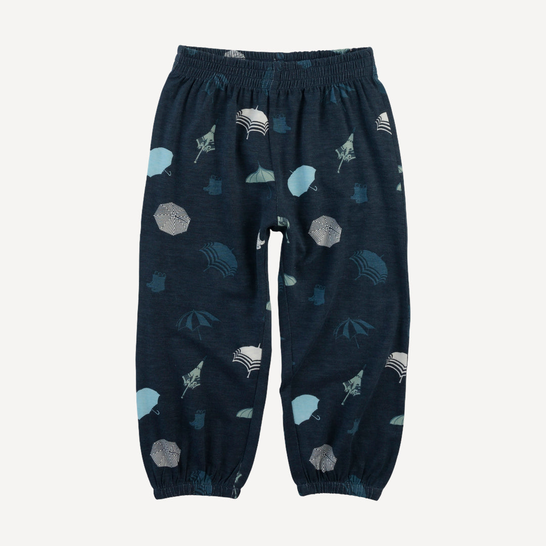 long sleeve raglan henley hoodie + jogger set | blue umbrellas | bamboo