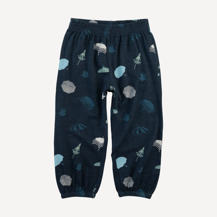 long sleeve raglan henley hoodie + jogger set | blue umbrellas | bamboo