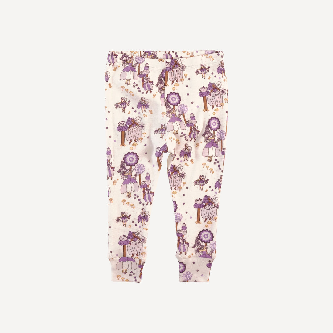 long sleeve crew neck pj set | sugar plum fairy | organic cotton flat rib