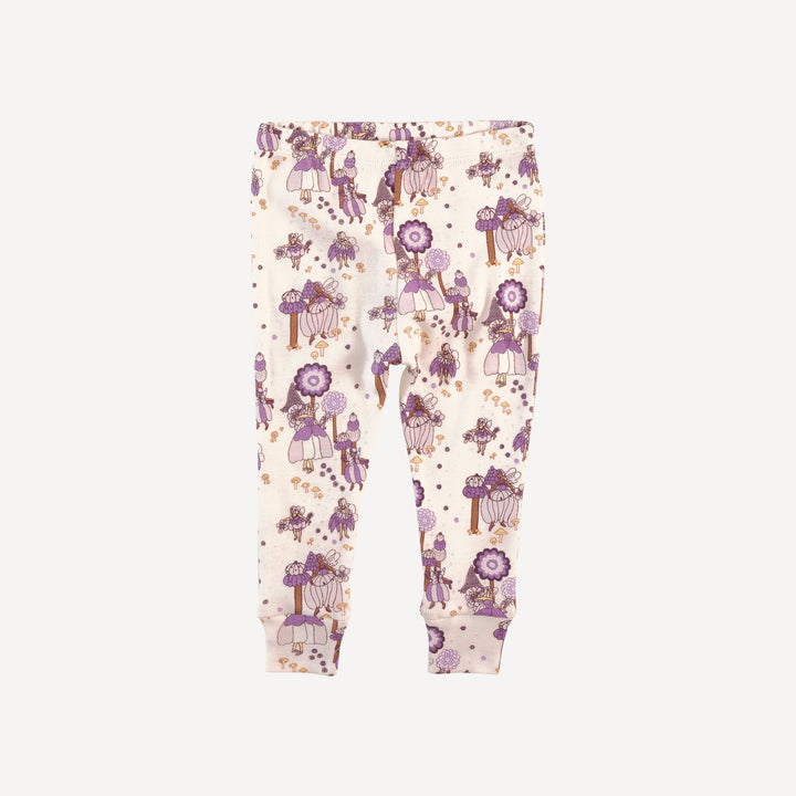 long sleeve crew neck pj set | sugar plum fairy | organic cotton flat rib