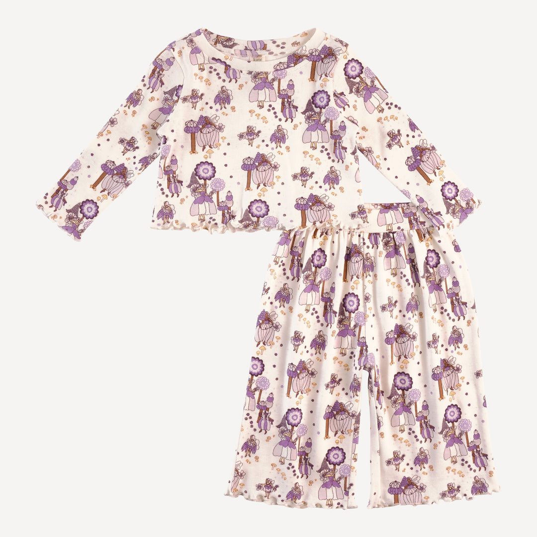 long sleeve jade set | sugar plum fairy | organic cotton flat rib