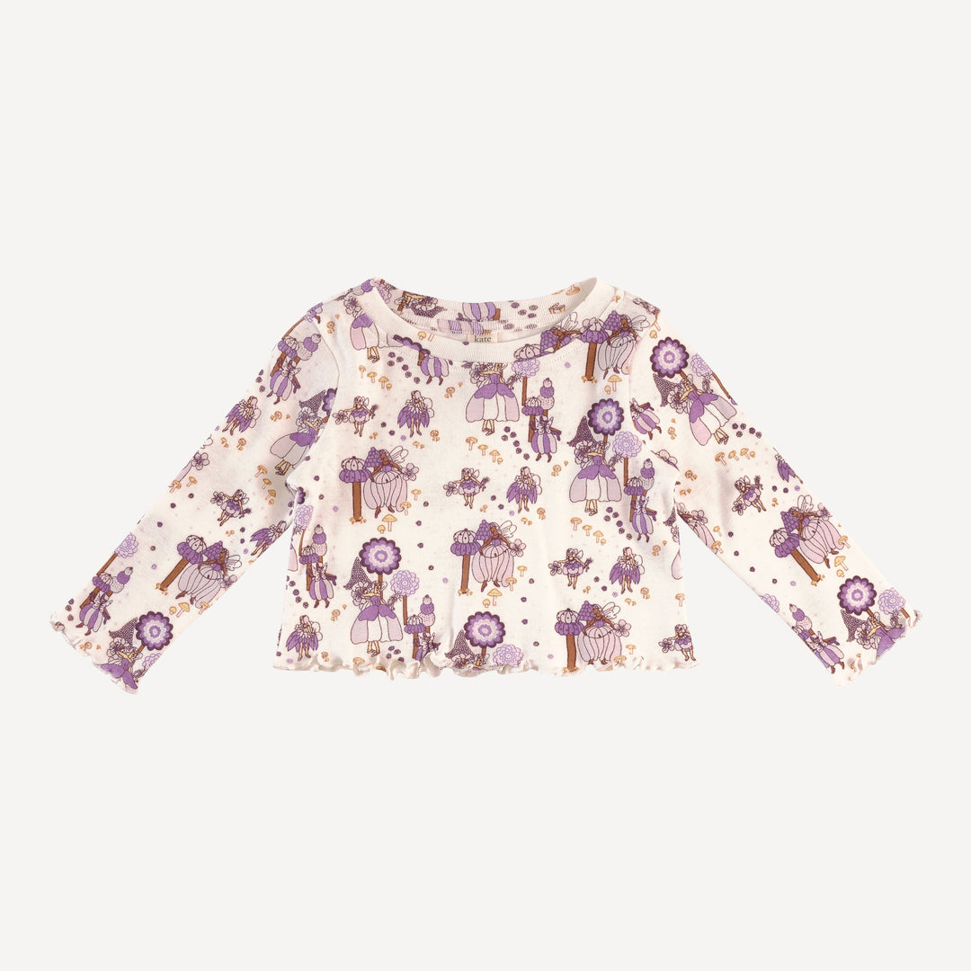 long sleeve jade set | sugar plum fairy | organic cotton flat rib