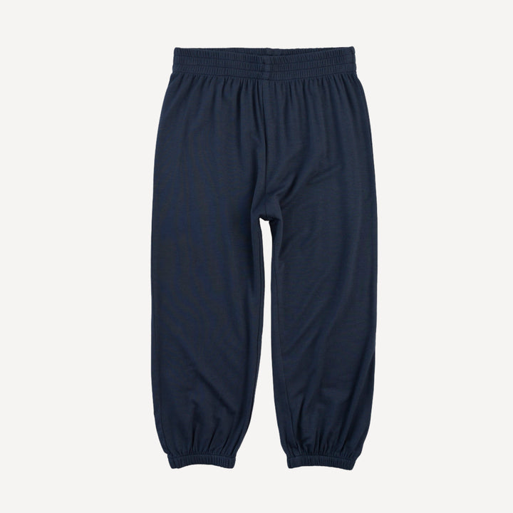 short sleeve ringer tee + jogger set | blue houndstooth | bamboo
