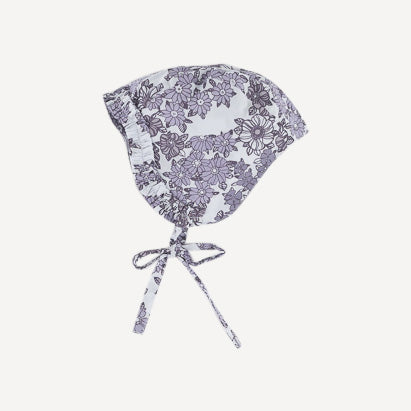 small ruffle bonnet | lavender wildflower | organic cotton gauze