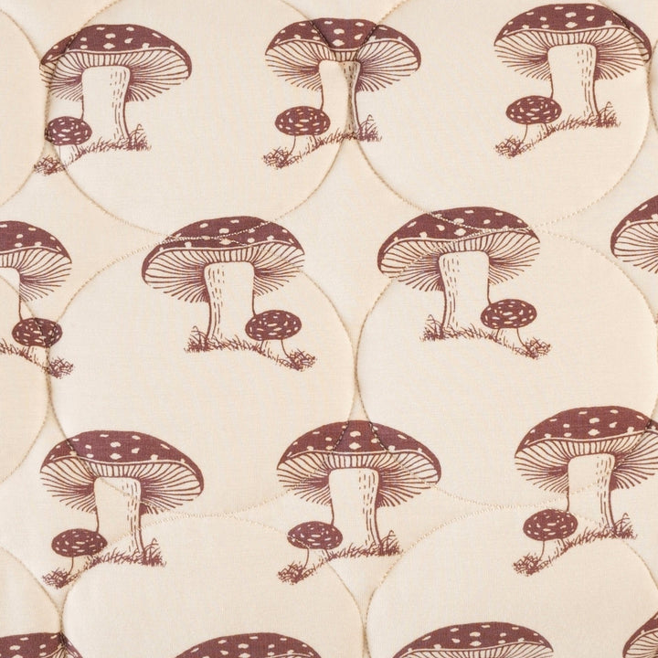 classic quilted stroller blanket | wild ginger toadstool | bamboo