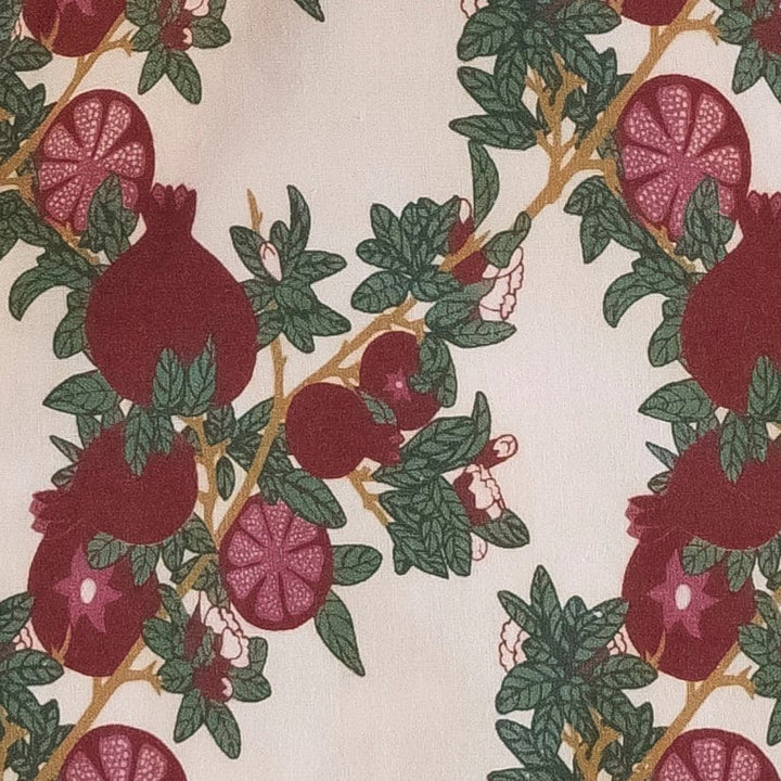 long sleeve shoulder tab button shirt | pomegranate vine | organic cotton mid-weight woven