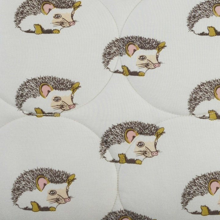 classic circle quilt | gold hedgehogs | bamboo