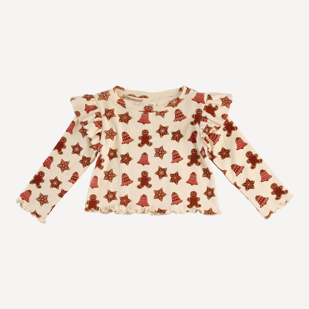 ruffle jade set | gingerbread cookies | organic cotton flat rib