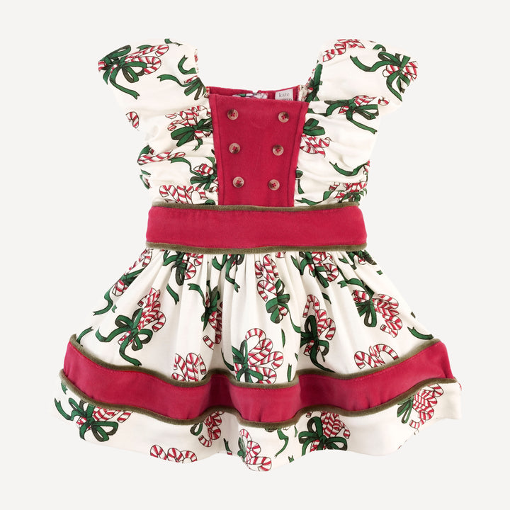 wonderland dress | candy canes | organic cotton flat rib