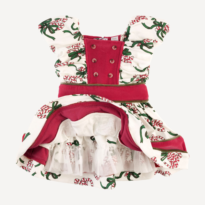 wonderland dress | candy canes | organic cotton flat rib