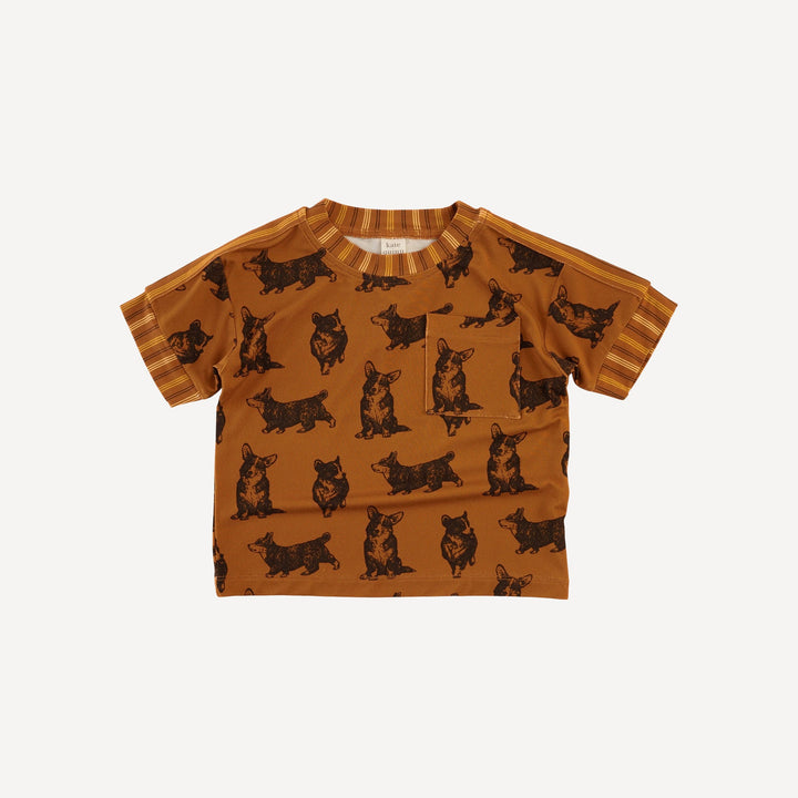sport pocket tee + jogger set | corgis | light weight bamboo