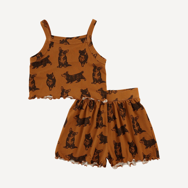 jade short set | corgis | light weight bamboo