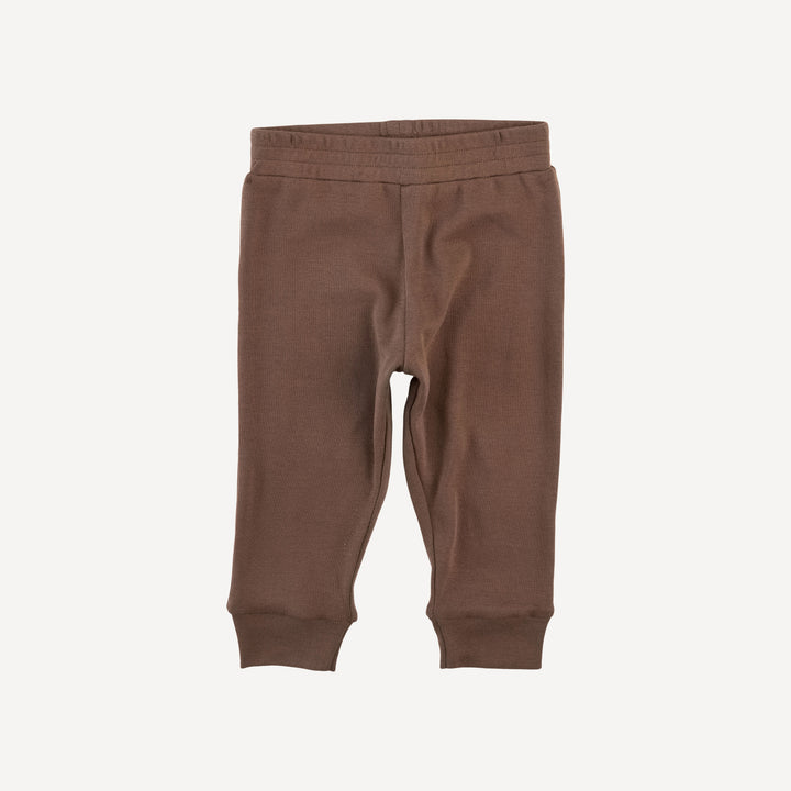 kanga bear hoodie + jogger set | coffee | organic cotton flat rib
