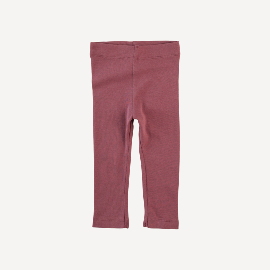 classic skinny legging | wild ginger | organic cotton flat rib
