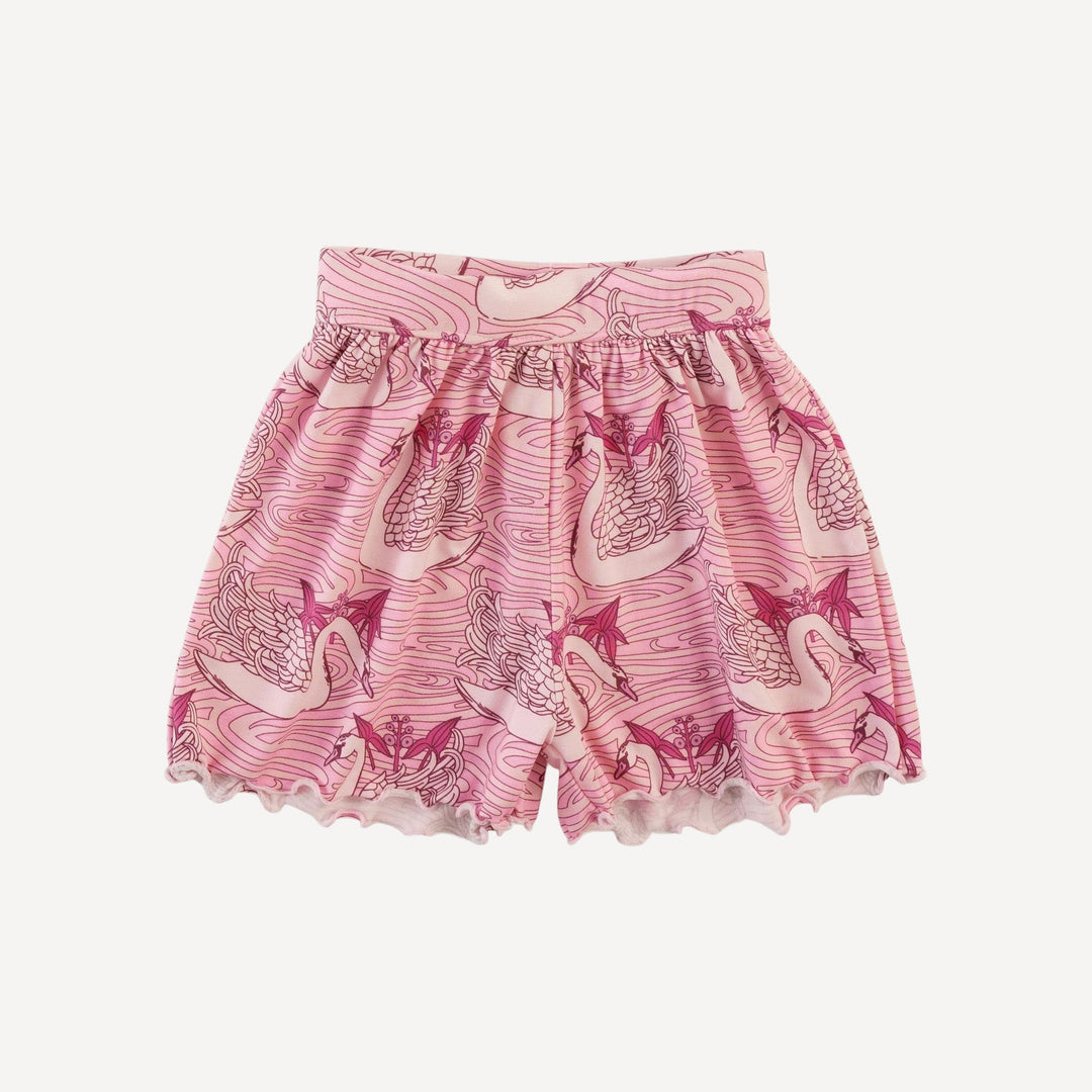 jade short set | pink nouveau swans | light weight bamboo