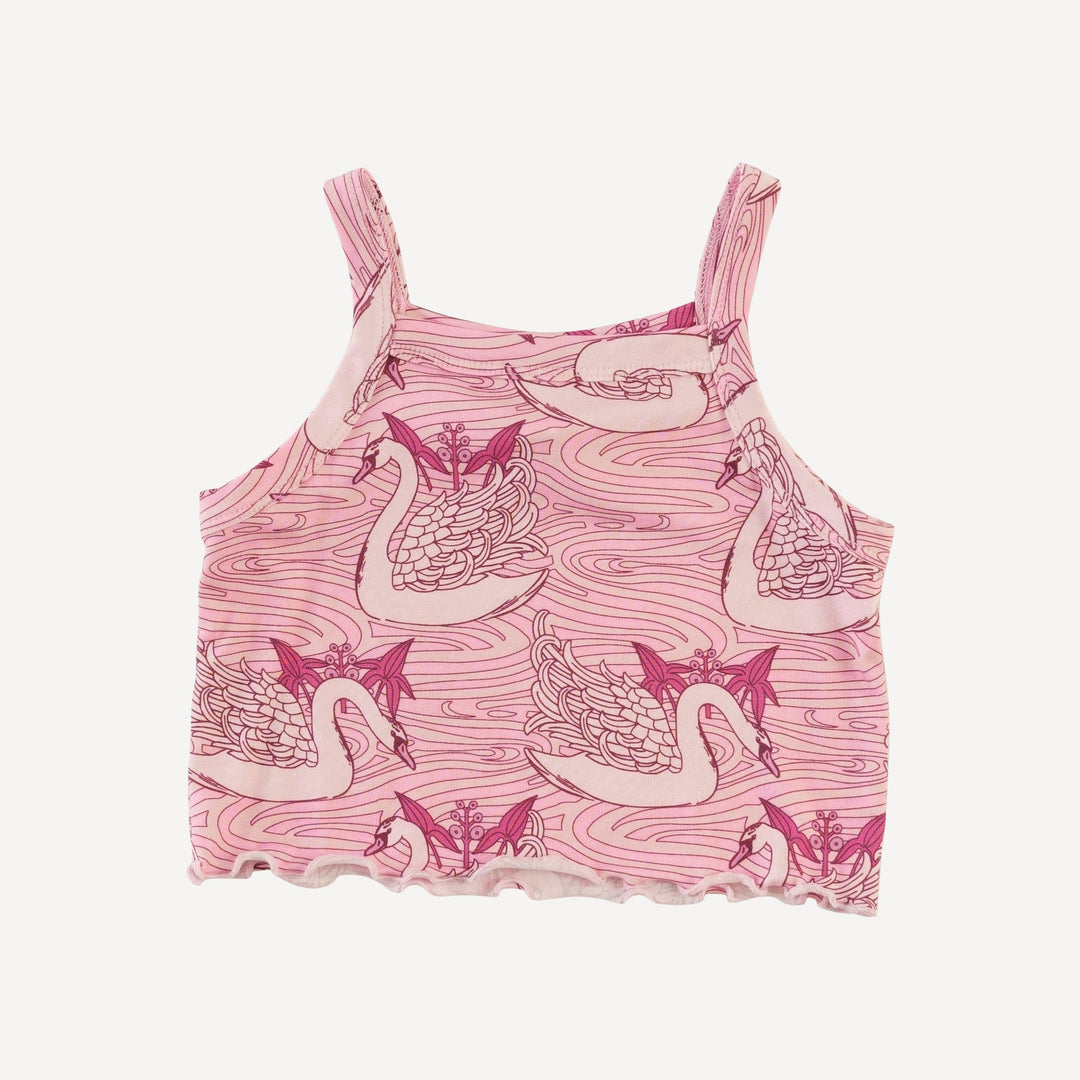 jade short set | pink nouveau swans | light weight bamboo