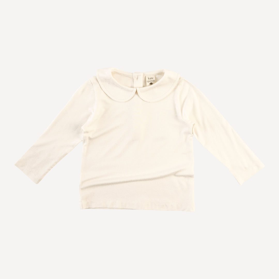 long sleeve peter pan tee | coconut | bamboo