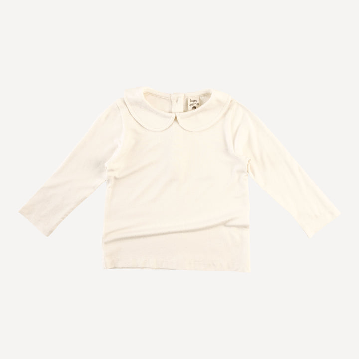 long sleeve peter pan tee | coconut | bamboo