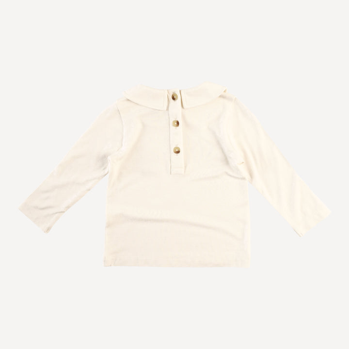 long sleeve peter pan tee | coconut | bamboo