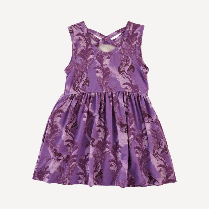 sleeveless cross back dress | monkeys | light weight bamboo