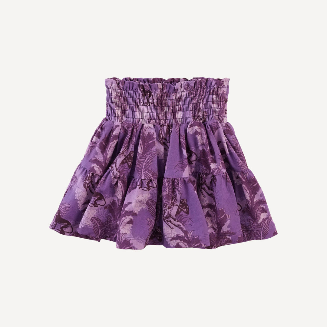 smocked tiered skirt | monkeys | light weight bamboo