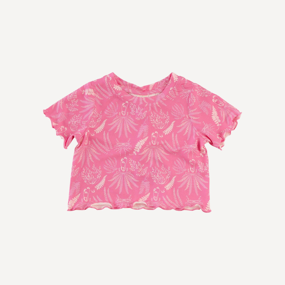 short sleeve jade set | pink magical fern | light weight bamboo