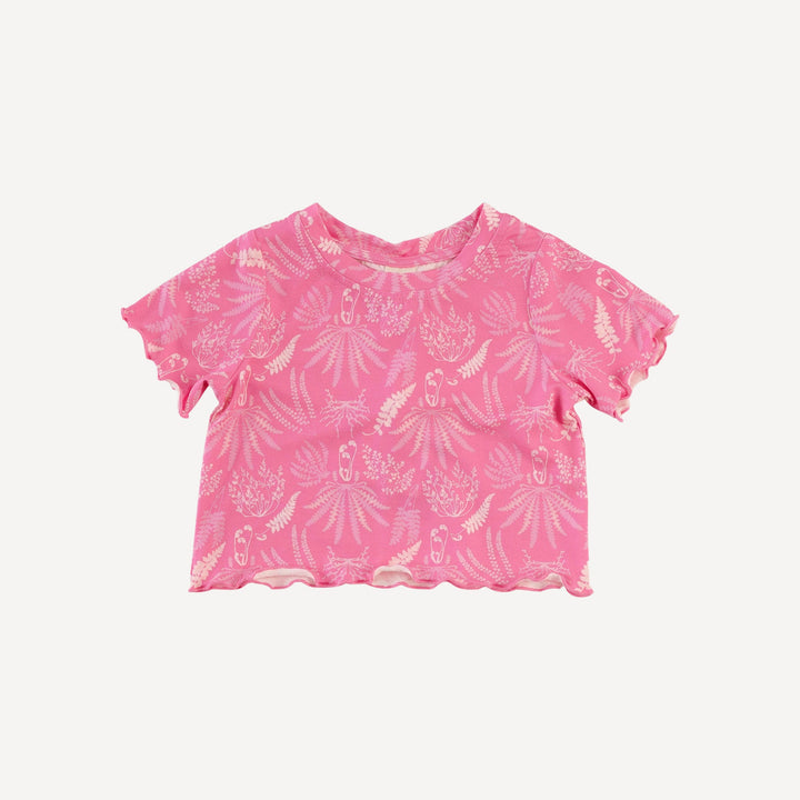 short sleeve jade set | pink magical fern | light weight bamboo