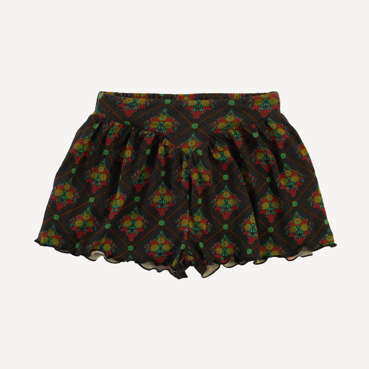 v-yoke gathered short | antoinette floral | light weight bamboo