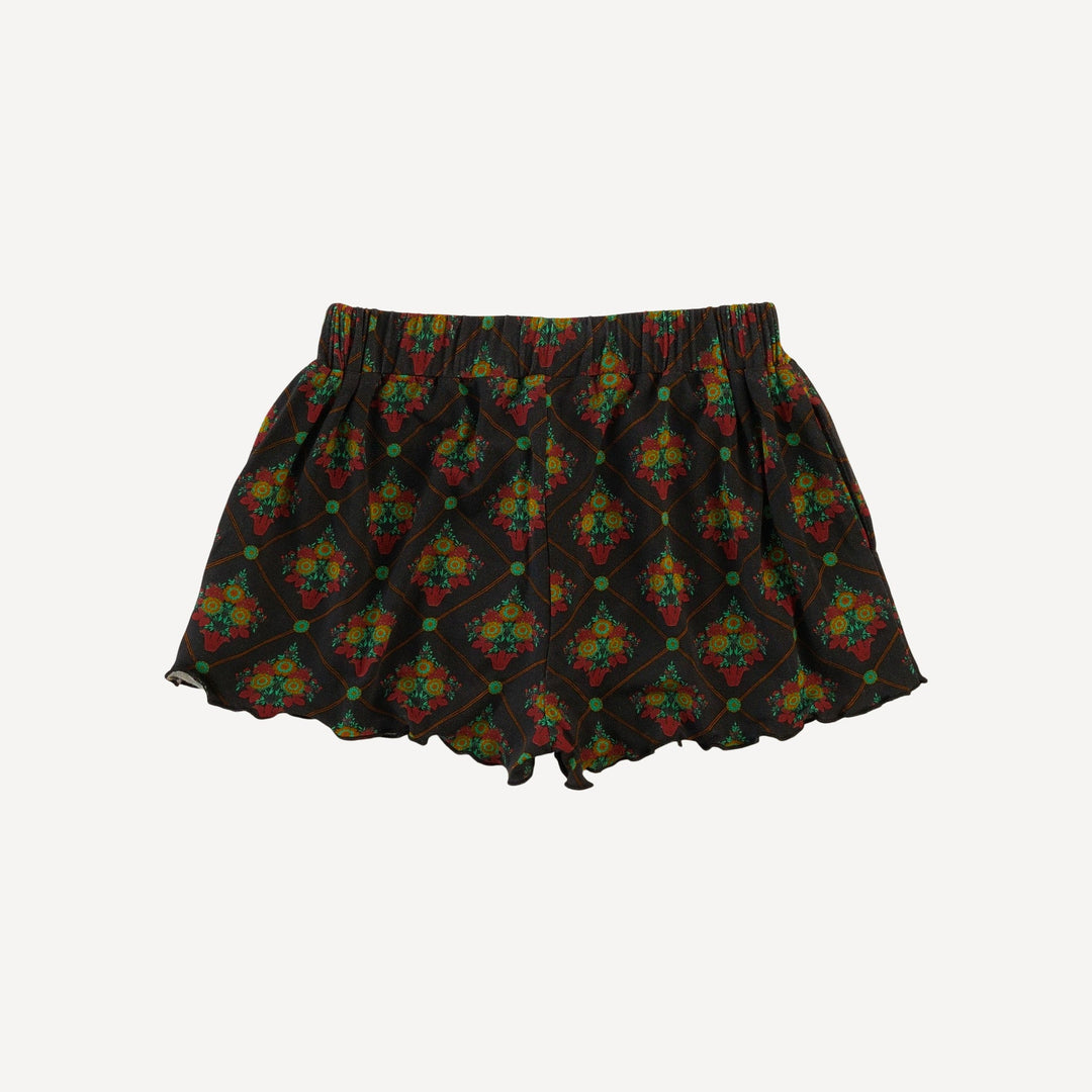 v-yoke gathered short | antoinette floral | light weight bamboo
