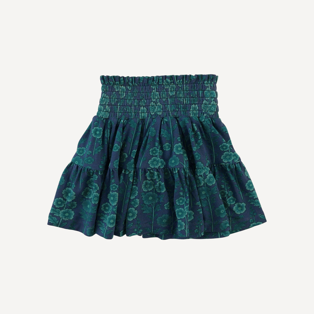 smocked tiered skirt | blooming floral | light weight bamboo