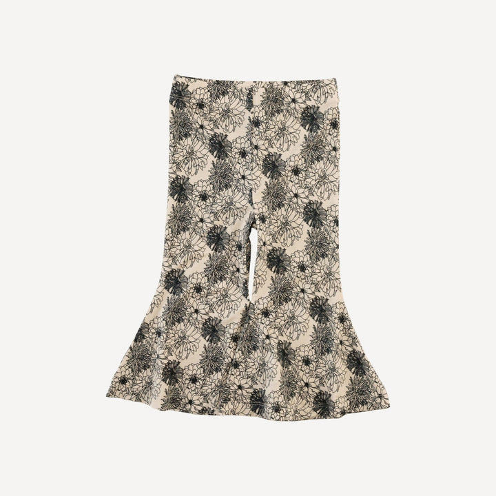 expanded flare pant | sketched flowers | light weight bamboo