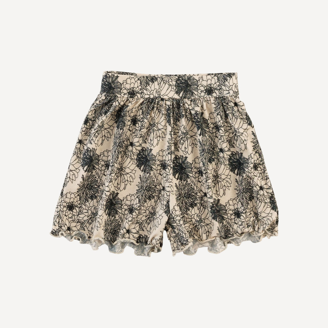 jade short set | sketched flowers | light weight bamboo