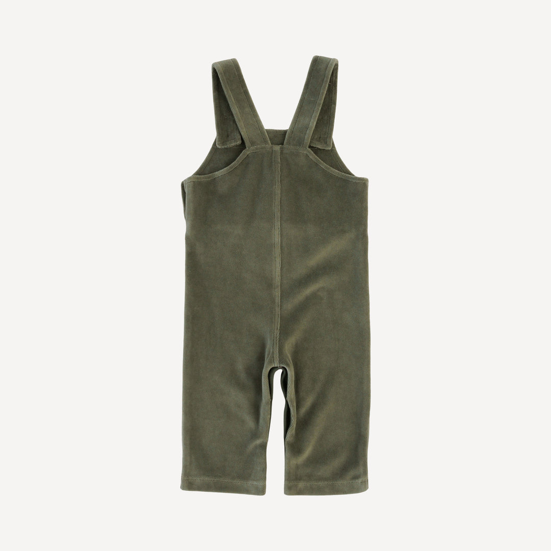 patch pocket overall | thyme | organic cotton velour