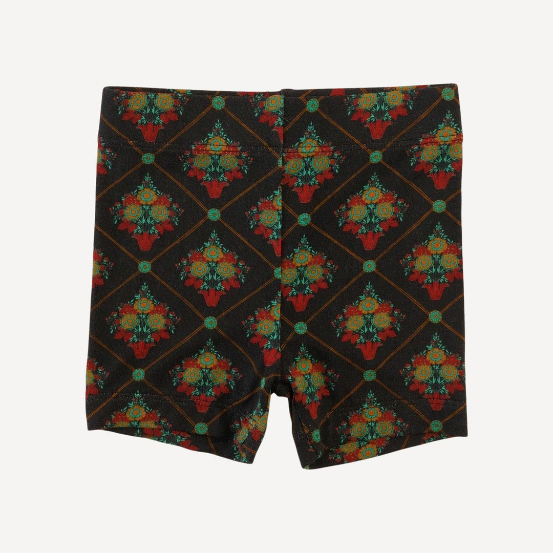 spaghetti strap v-waist top + bike short set | garden cats | light weight bamboo