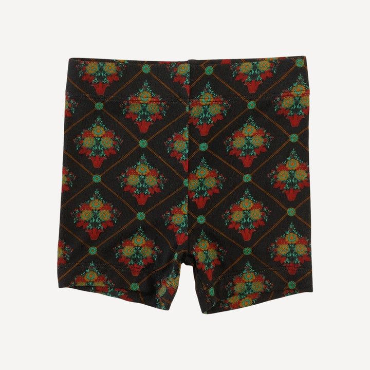 spaghetti strap v-waist top + bike short set | garden cats | light weight bamboo
